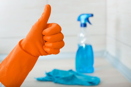 Professional cleaners in Westminster preparing a modern apartment for cleaning