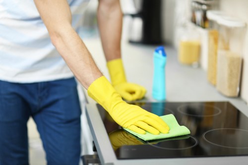 Westminster cleaner using safe manual handling techniques